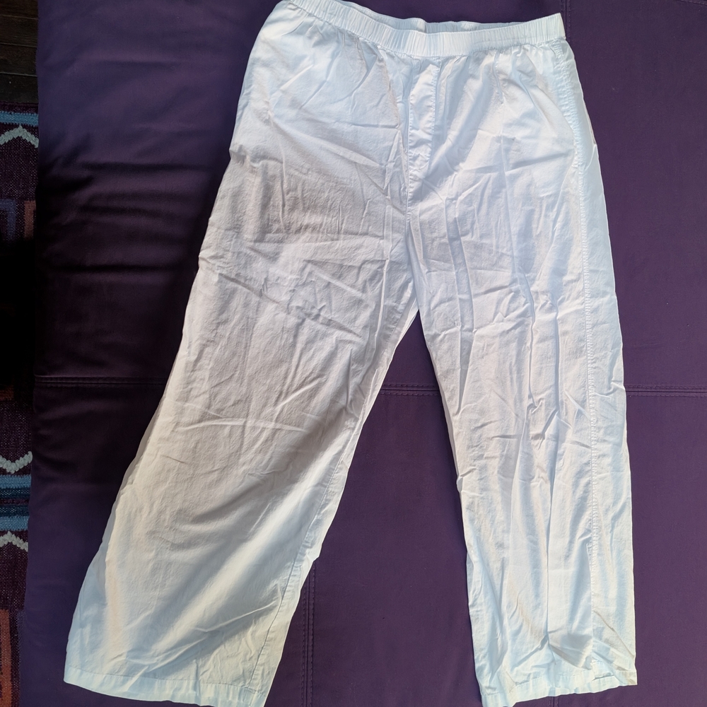 Calvin Klein White Elastic Waist Sleep Pants